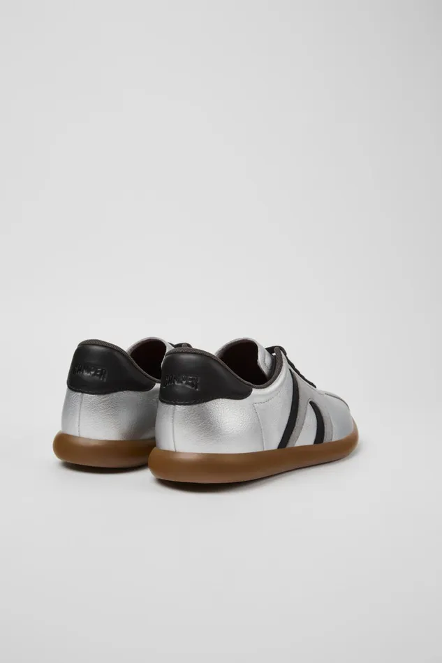 Women Pelotas Soller Silverblack Leather Sneakers Camper Sneakers Women Pelotas Soller Silverblack Leather Sneakers Camper Sneakers