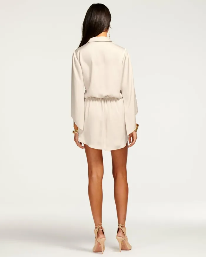 Women Penny Bell Sleeve Mini Dress Sandstone Ramy Brook Dresses Women Penny Bell Sleeve Mini Dress Sandstone Ramy Brook Dresses