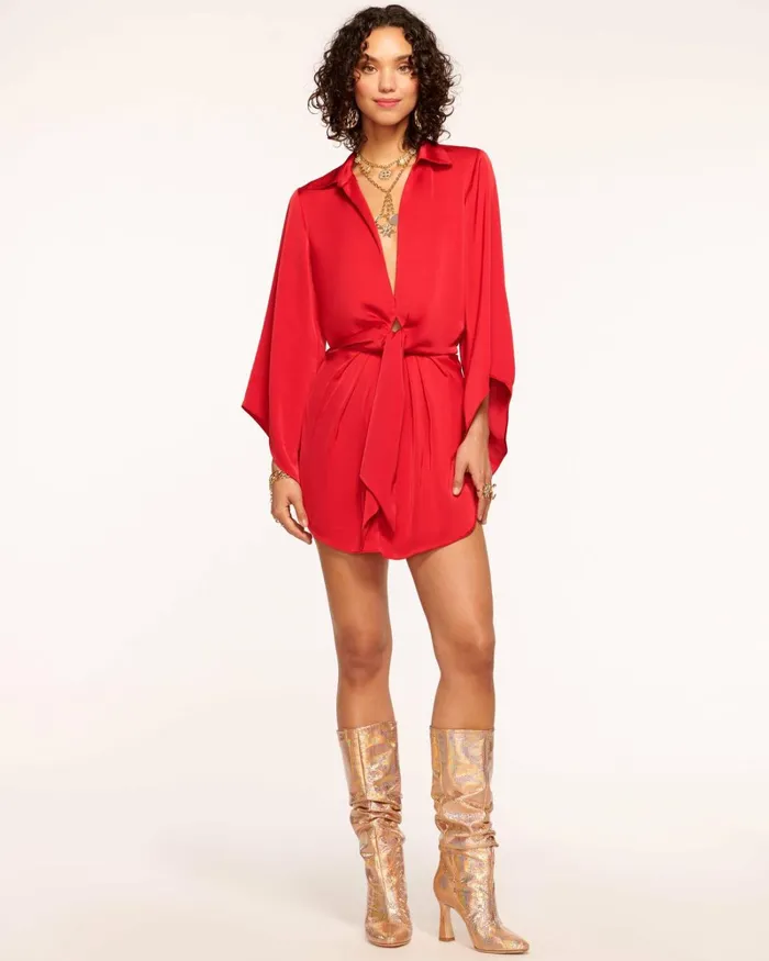 Women Penny Bell Sleeve Mini Dress Sandstone Ramy Brook Dresses Women Penny Bell Sleeve Mini Dress Sandstone Ramy Brook Dresses