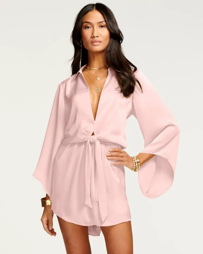 Women Penny Bell Sleeve Mini Dress Sandstone Ramy Brook Dresses Women Penny Bell Sleeve Mini Dress Sandstone Ramy Brook Dresses
