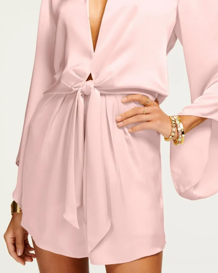 Women Penny Bell Sleeve Mini Dress Sandstone Ramy Brook Dresses Women Penny Bell Sleeve Mini Dress Sandstone Ramy Brook Dresses