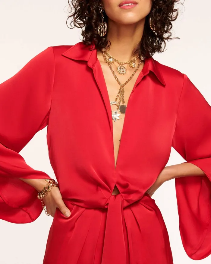 Women Penny Bell Sleeve Mini Dress Sandstone Ramy Brook Dresses Women Penny Bell Sleeve Mini Dress Sandstone Ramy Brook Dresses