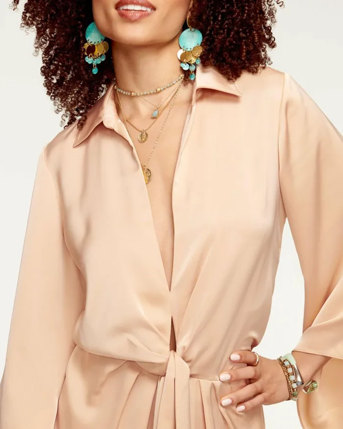 Women Penny Bell Sleeve Mini Dress Sandstone Ramy Brook Dresses Women Penny Bell Sleeve Mini Dress Sandstone Ramy Brook Dresses