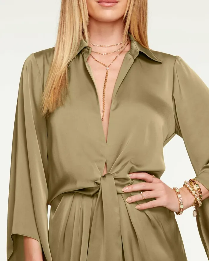 Women Penny Bell Sleeve Mini Dress Sandstone Ramy Brook Dresses Women Penny Bell Sleeve Mini Dress Sandstone Ramy Brook Dresses