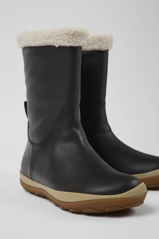 Women Peu Pista GORETEX Brown Leather Boots Camper Boots