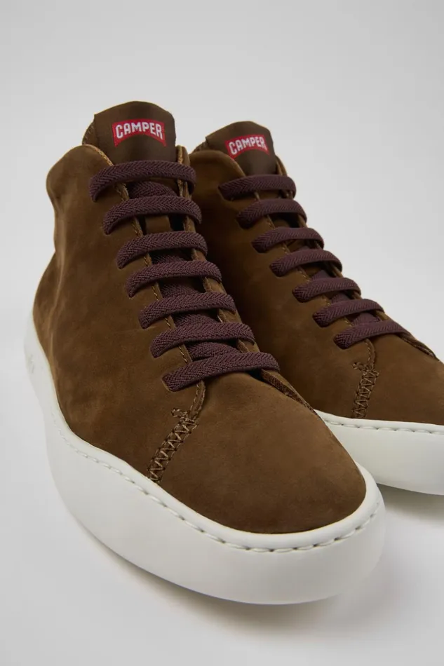 Women Peu Touring Brown Nubuck Sneakers Camper Ankle Boots