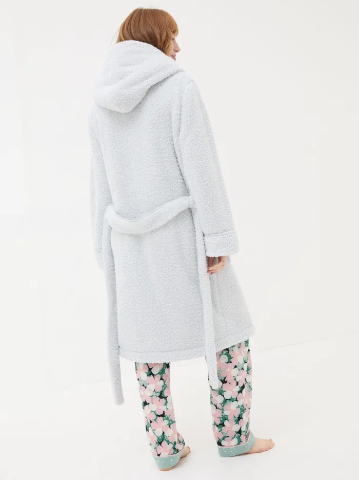 Women Pyjamas and Nightwear Fat Face Grey Snuggle Dressing Gown