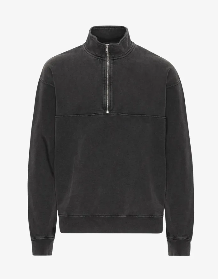 Women Quarter Zips Colorful Standard Organic Quarter Zip Faded Black