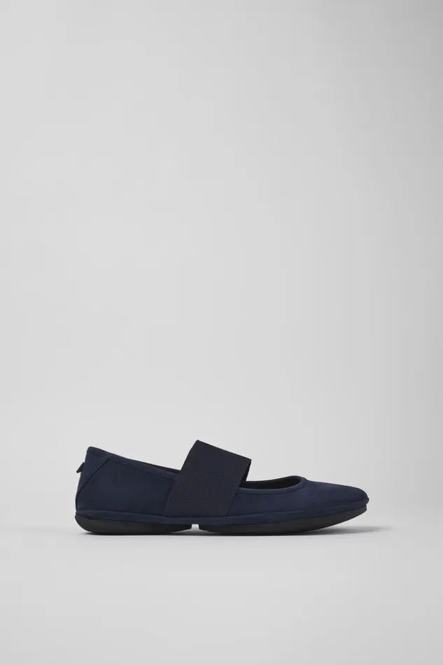 Women Right Blue Nubuck Ballerina Camper Ballerinas Women Right Blue Nubuck Ballerina Camper Ballerinas