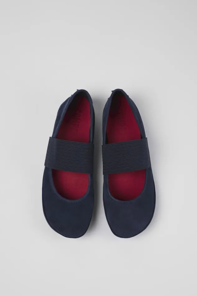Women Right Blue Nubuck Ballerina Camper Ballerinas Women Right Blue Nubuck Ballerina Camper Ballerinas