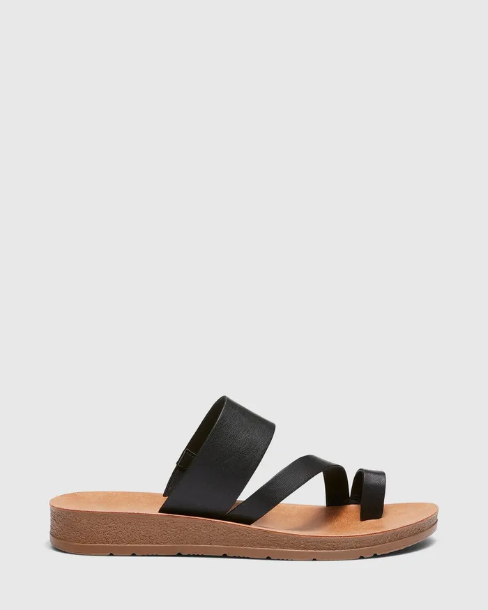 Women SABAH BLACK Slides NOVO Shoes