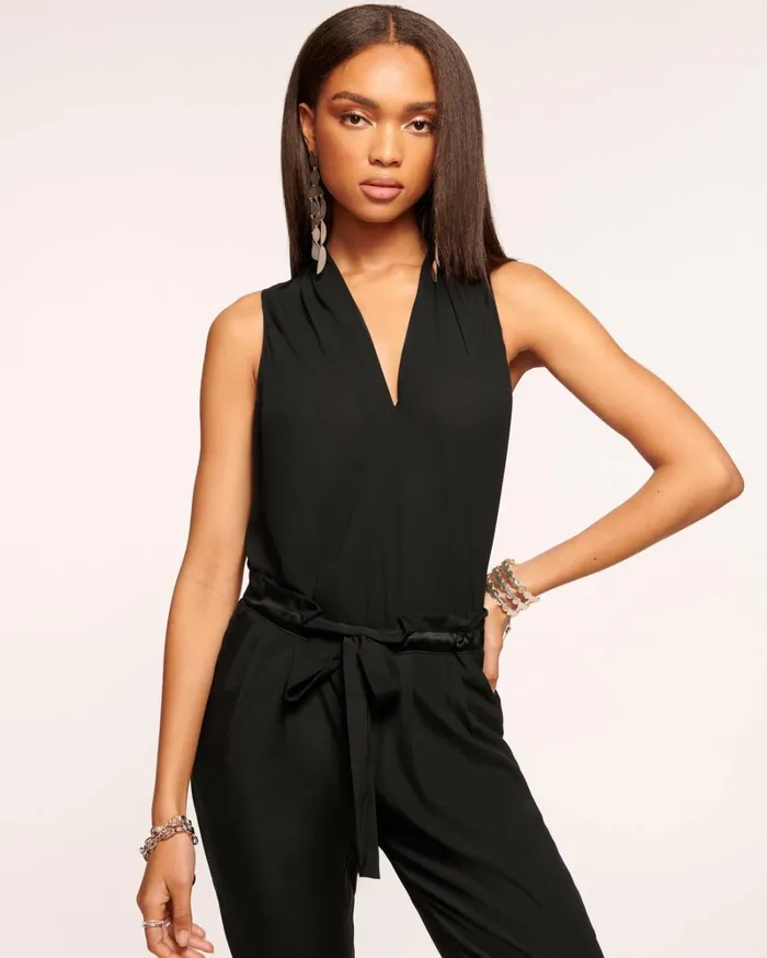 Women Samantha VNeck Tank Top Black Ramy Brook Tops Women Samantha VNeck Tank Top Black Ramy Brook Tops