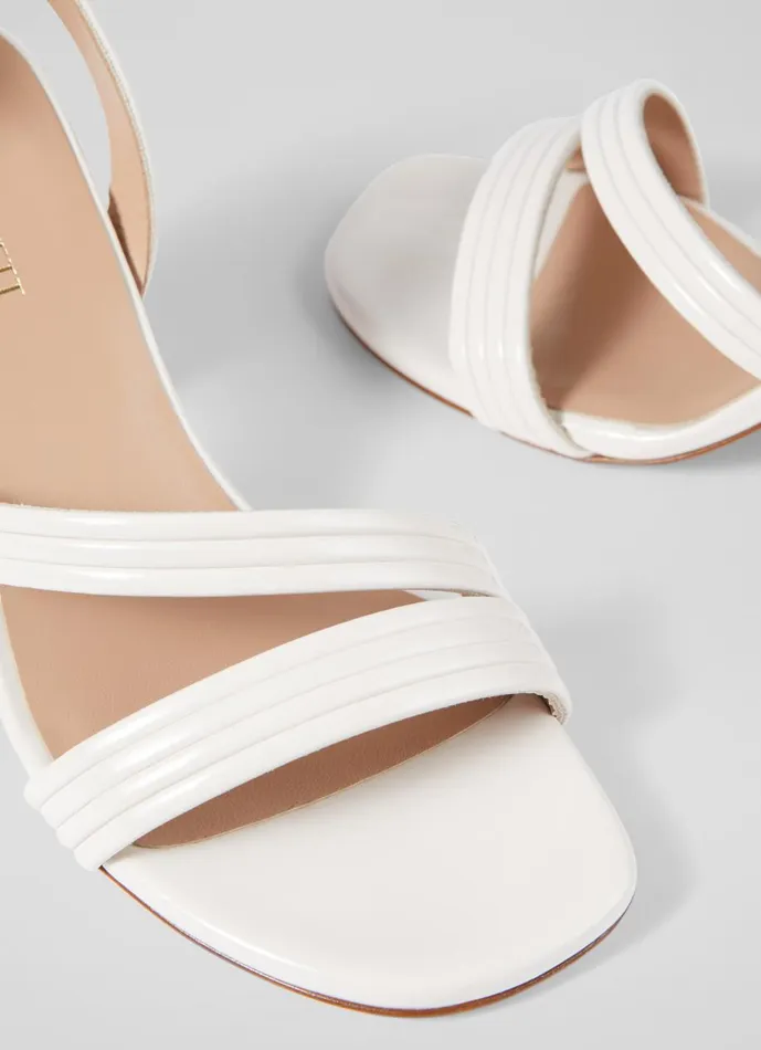 Women Sandals LKBennett Edita Pearl Strap Block Heel Pearl