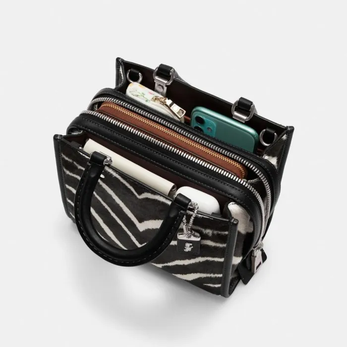 Women Satchels and Top Handles Coach Rogue 20 In Haircalf With Zebra Print Silverzebra Women Satchels and Top Handles Coach Rogue 20 In Haircalf With Zebra Print Silverzebra