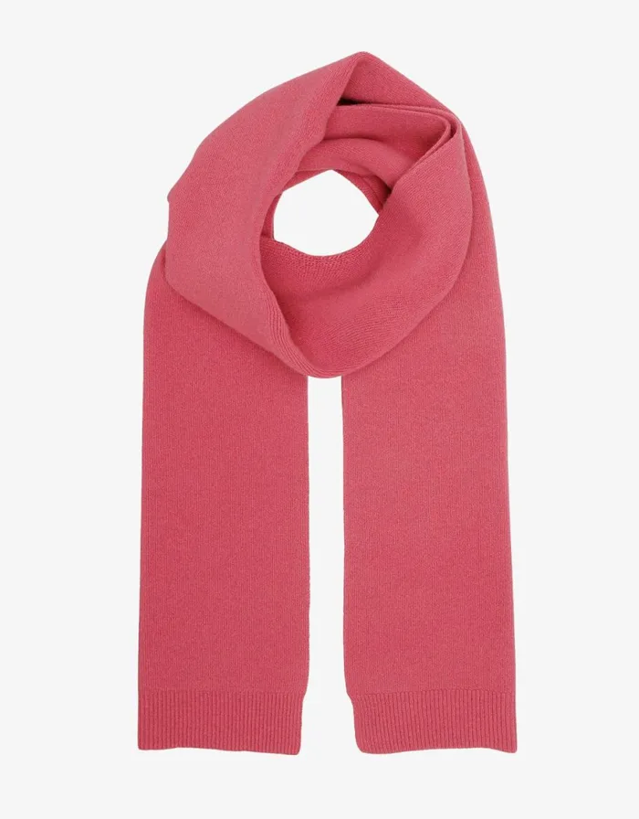 Women Scarves Colorful Standard Merino Wool Scarf Raspberry Pink
