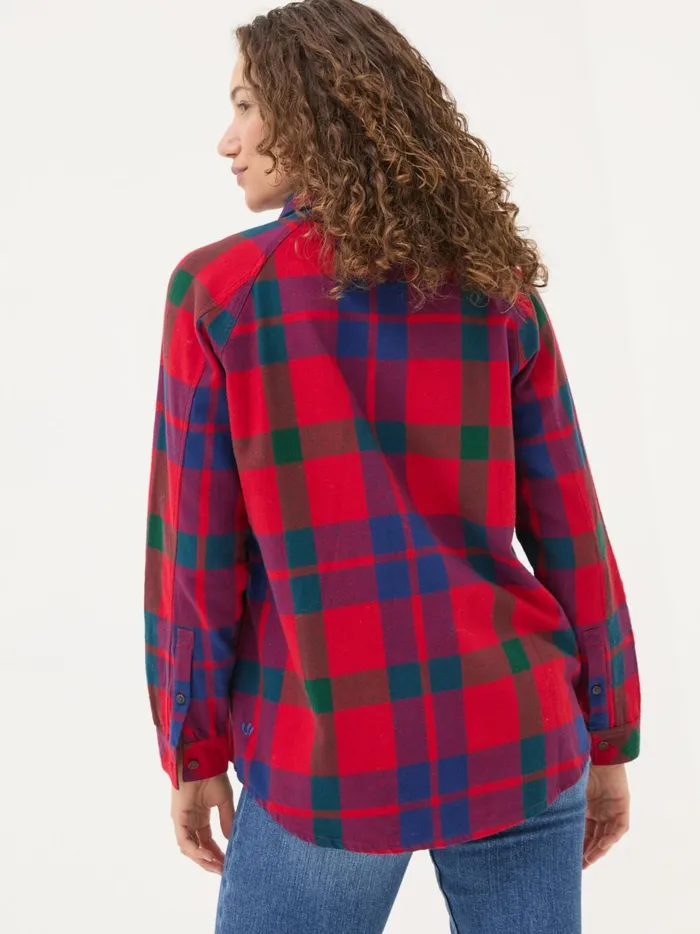Women Shirts and Blouses Fat Face Red Bessie Check 100 Cotton Shirt Women Shirts and Blouses Fat Face Red Bessie Check 100 Cotton Shirt