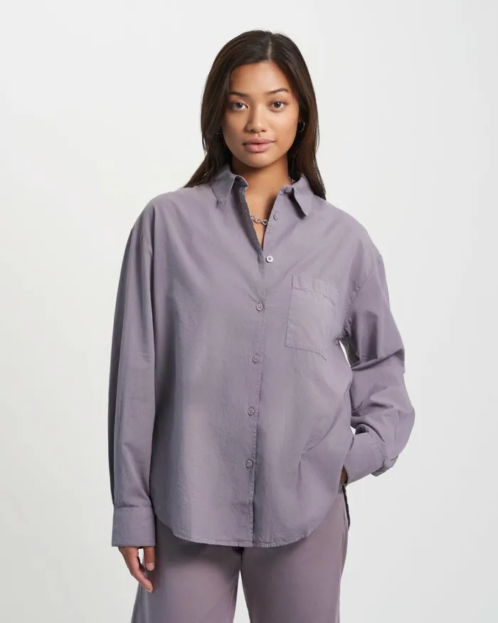 Women Shirts Colorful Standard Organic Oversized Shirt Hunter Green