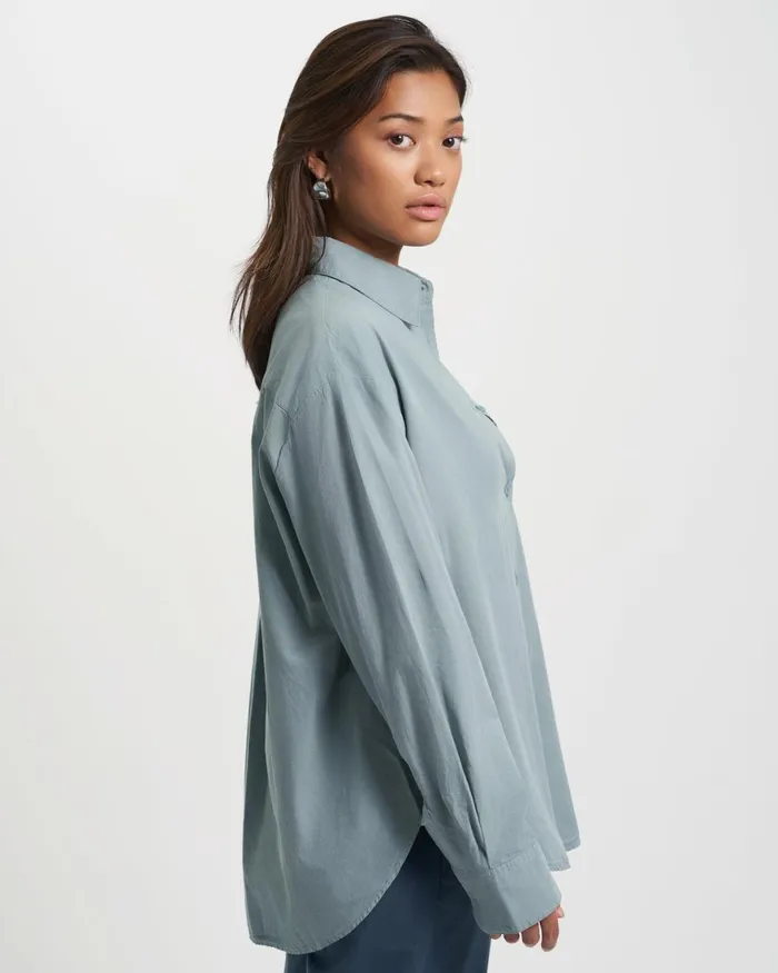 Women Shirts Colorful Standard Organic Oversized Shirt Oyster Grey