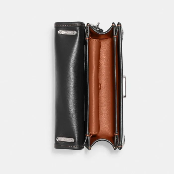 Women Shoulder Bags and Hobos Coach Bandit Crossbody In Signature Textile Jacquard Silvercocoa Black