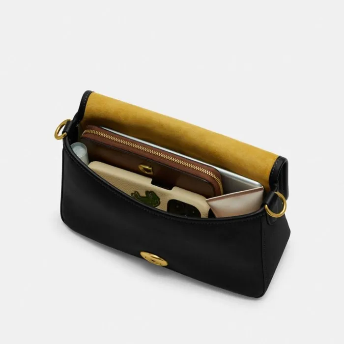 Women Shoulder Bags and Hobos Coach Soft Tabby Shoulder Bag Pewterblack