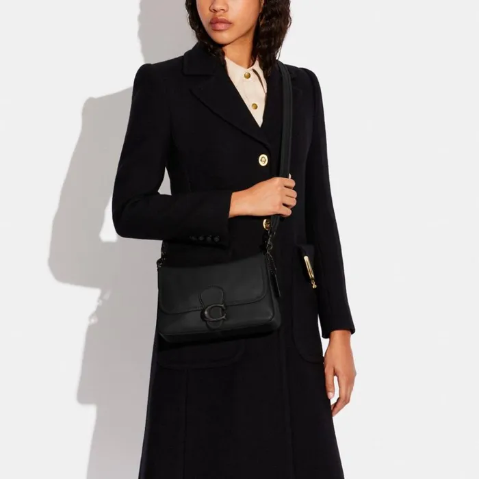 Women Shoulder Bags and Hobos Coach Soft Tabby Shoulder Bag Pewterblack