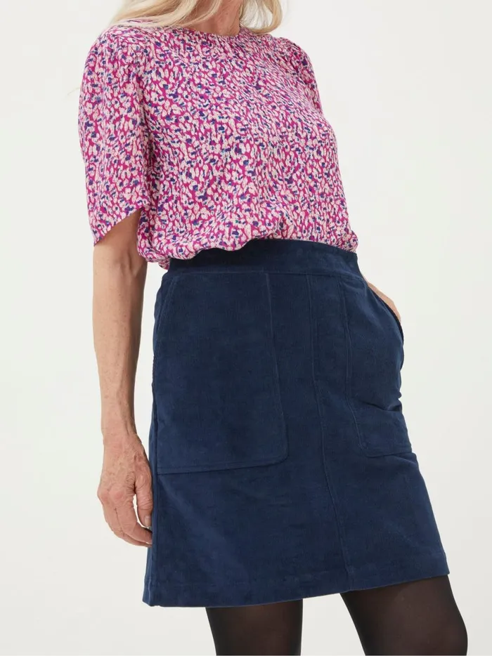 Women Skirts Fat Face Blue Eliza Cord Skirt