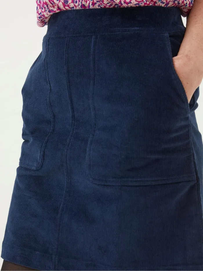 Women Skirts Fat Face Blue Eliza Cord Skirt