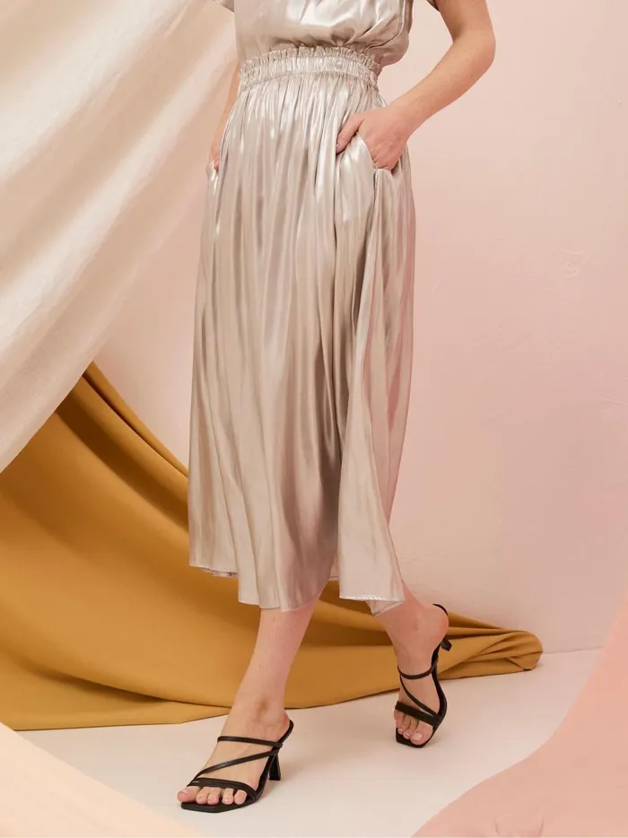 Women Skirts Fat Face Briar Silver Midi Skirt