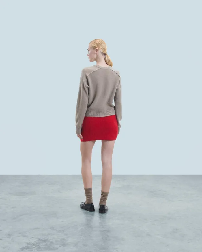 Women Skirts From Future Mini Skirt In Brushed Cashmere Hot Red