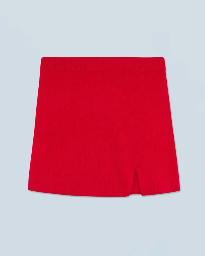 Women Skirts From Future Mini Skirt In Brushed Cashmere Hot Red