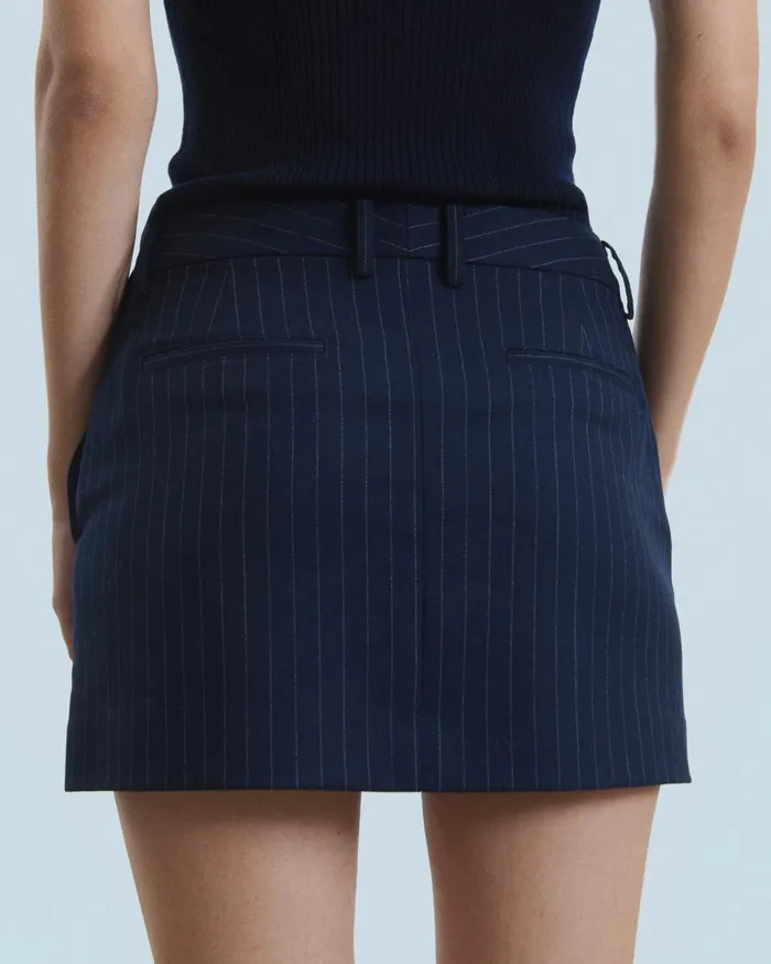 Women Skirts From Future Mini Tailoring Skirt Rayures Navy