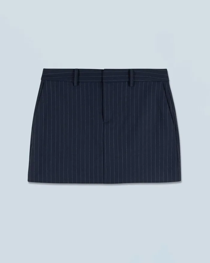 Women Skirts From Future Mini Tailoring Skirt Rayures Navy