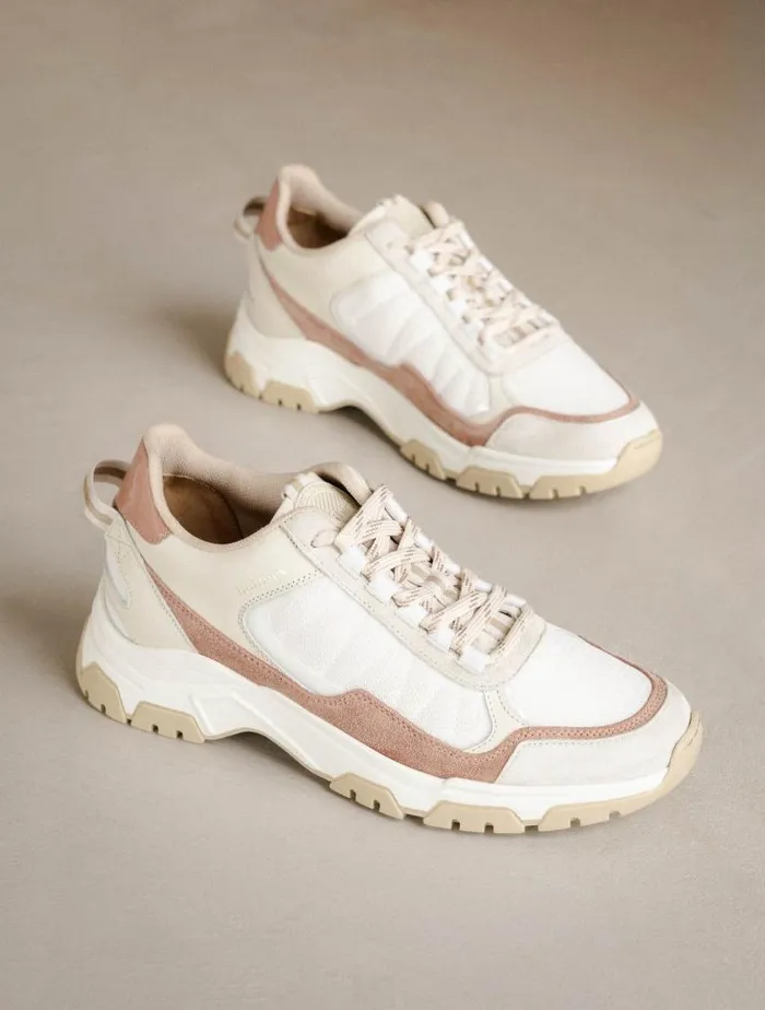 Women Sneakers Bobbies Kiwa White and Blush