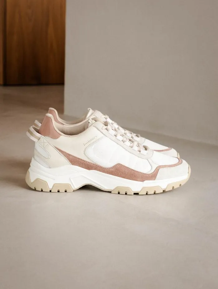 Women Sneakers Bobbies Kiwa White and Blush