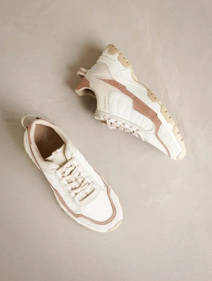 Women Sneakers Bobbies Kiwa White and Blush