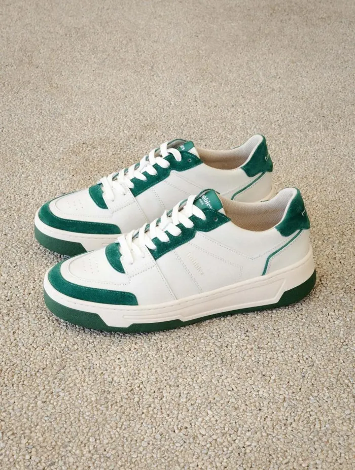 Women Sneakers Bobbies Miley Off White and Imperial Green