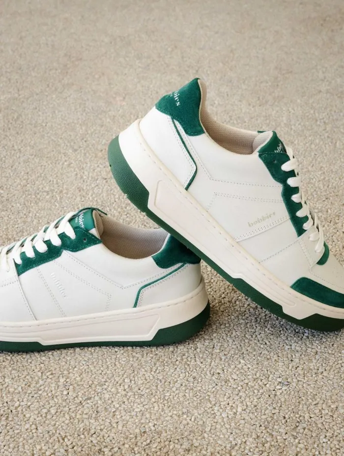 Women Sneakers Bobbies Miley Off White and Imperial Green