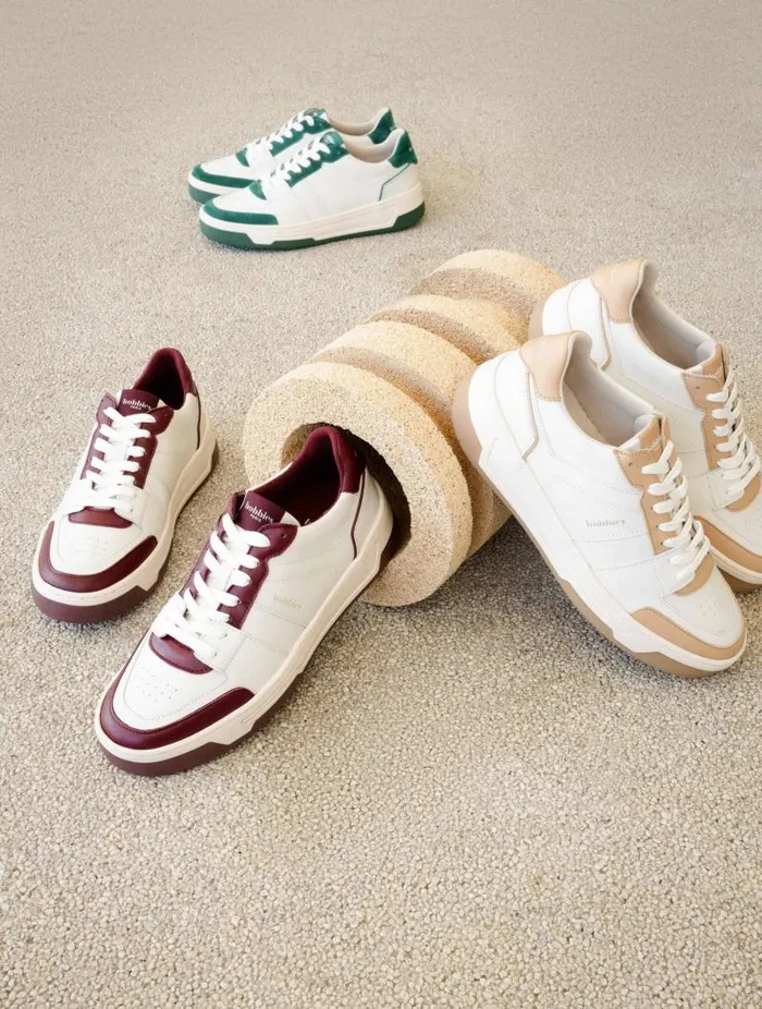 Women Sneakers Bobbies Miley Off White and Imperial Green