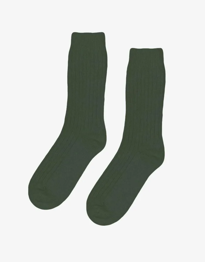 Women Socks Colorful Standard Merino Wool Blend Sock Emerald Green