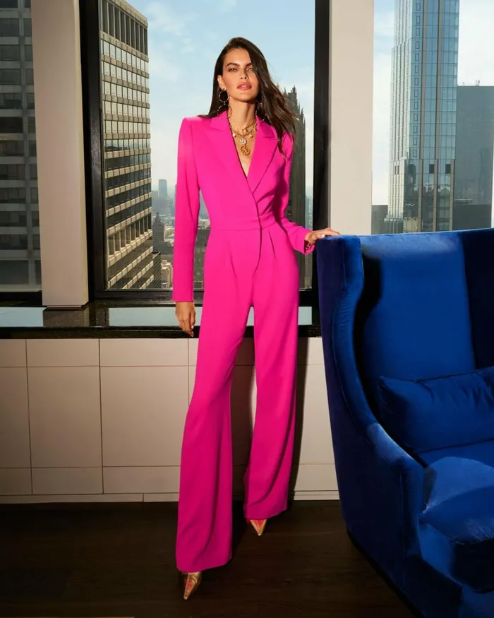 Women Sophie Tailored Jumpsuit Electric Pink Ramy Brook Dresses