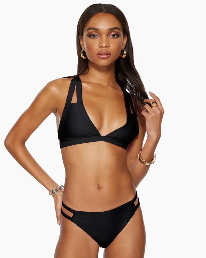 Women Starla Triangle Bikini Top Black Ramy Brook Swimwear