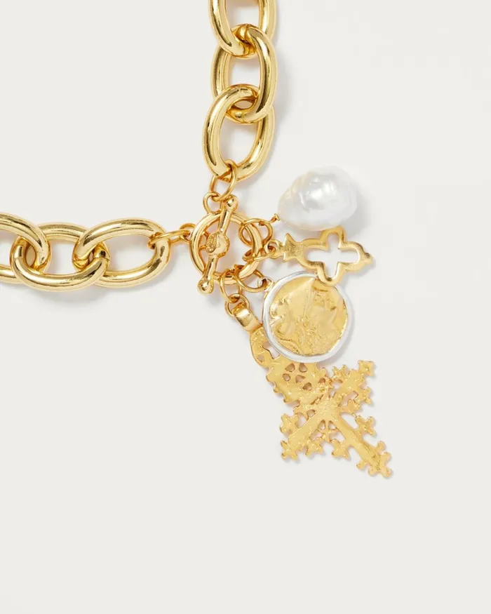 Women Stormy Charm Necklace Gold Ramy Brook Jewelry
