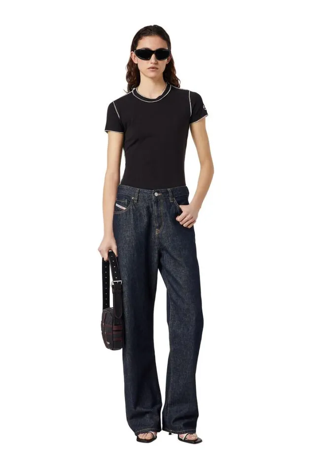 Women Straight Jeans 1999 DReggy Z9c02 Dark Blue Diesel Straight