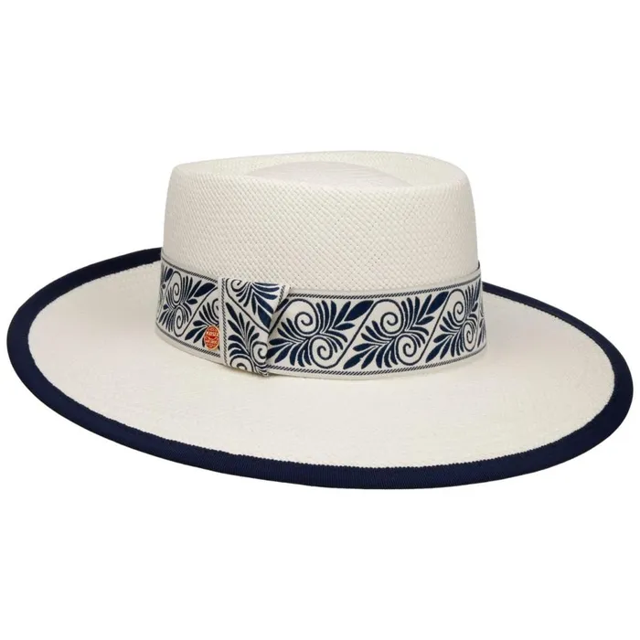 Women Straw Hats Mayser Astrid Twotone Brisa Panama Hat White