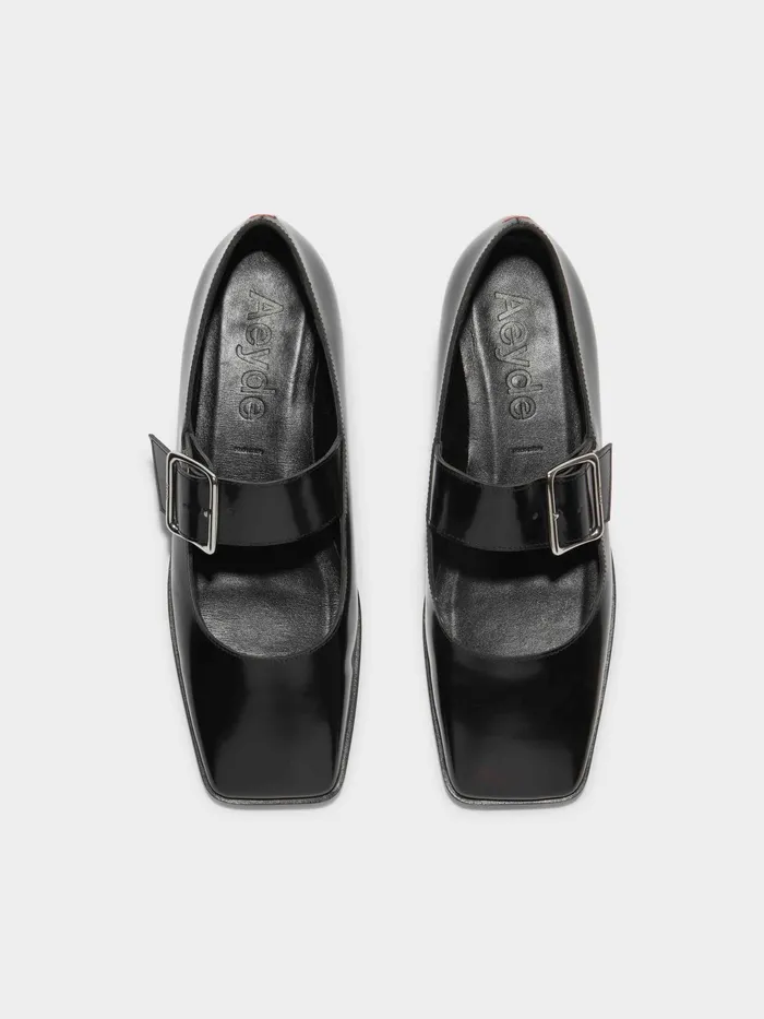 Women Sunny Calfskin Leather MaryJane Flats Aeyde Flats