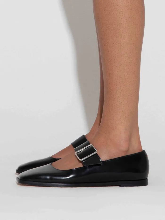 Women Sunny Calfskin Leather MaryJane Flats Aeyde Flats