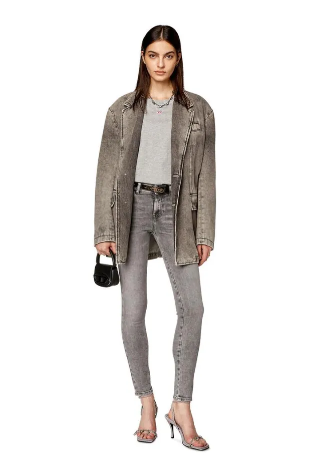 Women Super Skinny Jeans 2017 Slandy 068gl Grey Diesel Super Skinny