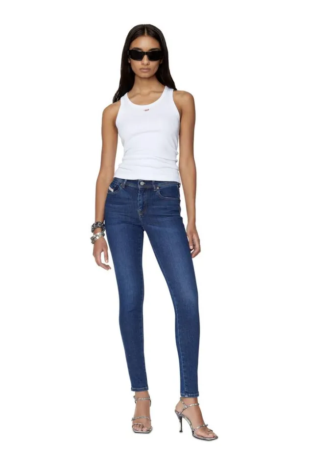 Women Super Skinny Jeans 2017 Slandy 09c19 Dark Blue Diesel Super Skinny