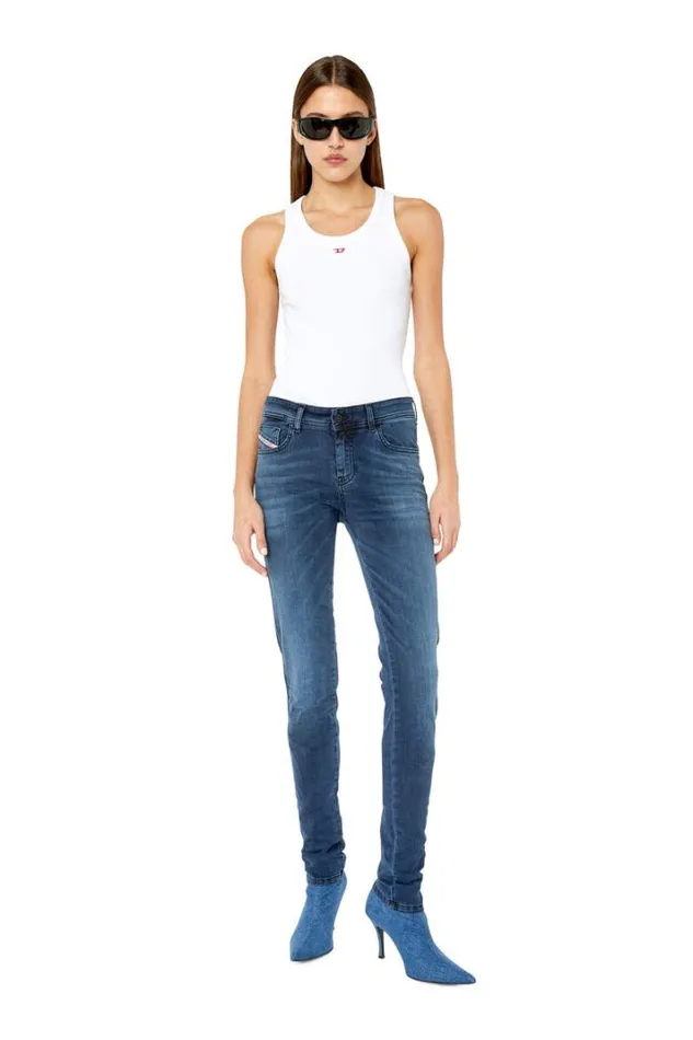 Women Super Skinny Jeans 2017 Slandy E84ut Dark Blue Diesel Super Skinny