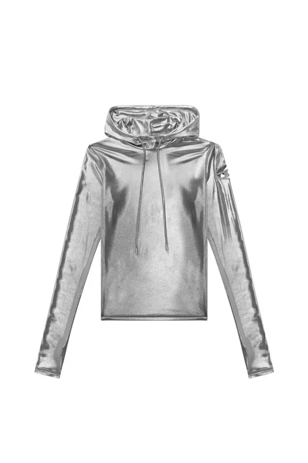 Women TMetalL1 Silver Diesel Tshirts And Tops Women TMetalL1 Silver Diesel Tshirts And Tops